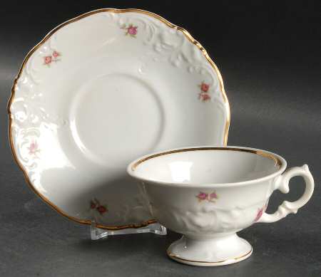 8259 Footed Cup & Saucer Set