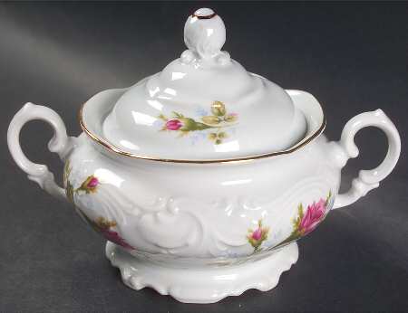Moss Rose Sugar Bowl & Lid