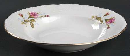 Moss Rose Rim Soup Bowl