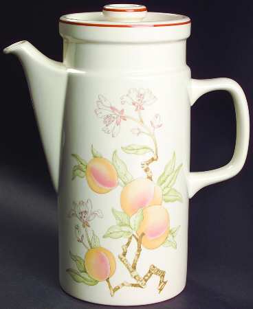 Peach Coffee Pot & Lid