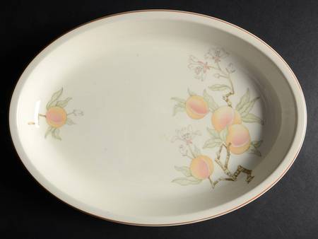 Peach 13" Oval Serving Platter