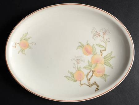 Peach 11" Oval Serving Platter