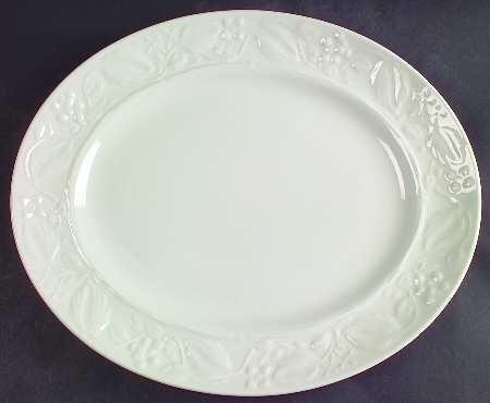 Botanical Relief 14" Oval Serving Platter