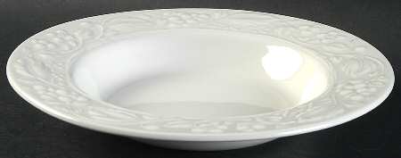 Botanical Relief Large Rim Soup Bowl