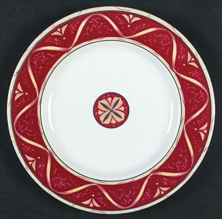 Ribbon & Medallion Accent Luncheon Plate