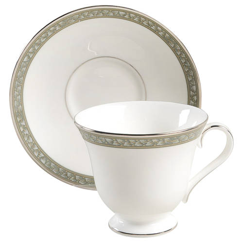 Laurel Footed Cup & Saucer Set