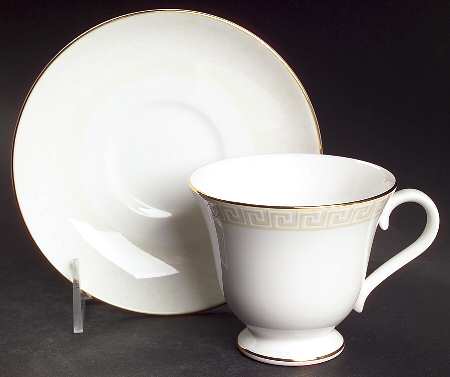 Athens Footed Cup & Saucer Set