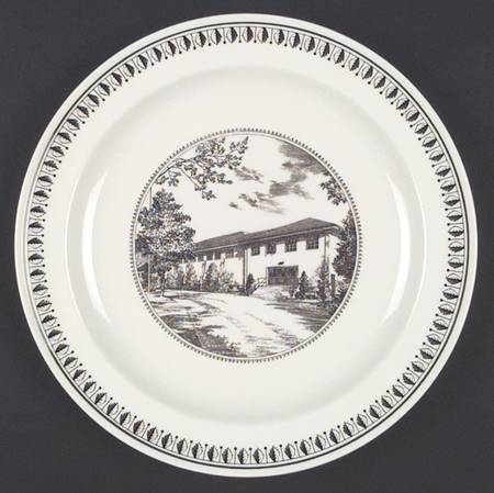 Westminster School Brown Dinner Plate