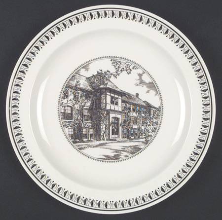 Westminster School Brown Dinner Plate