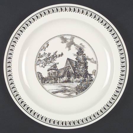 Westminster School Brown Dinner Plate