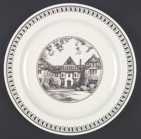 Westminster School Brown Dinner Plate