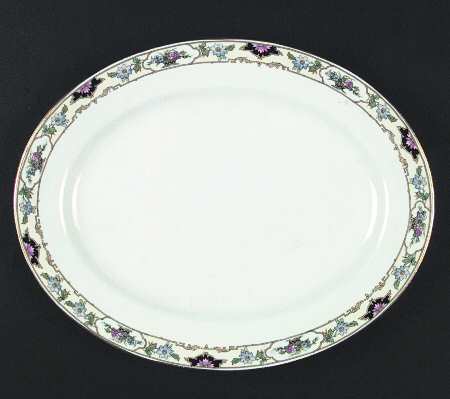 Dorothy Multicolor 14" Oval Serving Platter