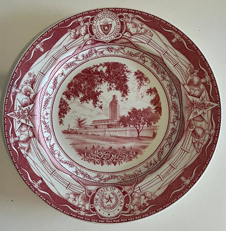 University of Texas Red Dinner Plate
