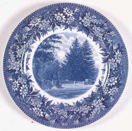 Denison University Blue Dinner Plate