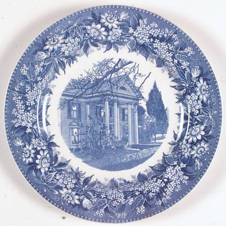 Denison University Blue Dinner Plate
