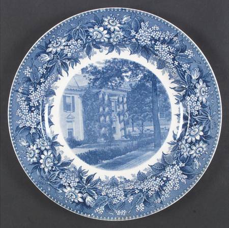 Denison University Blue Dinner Plate