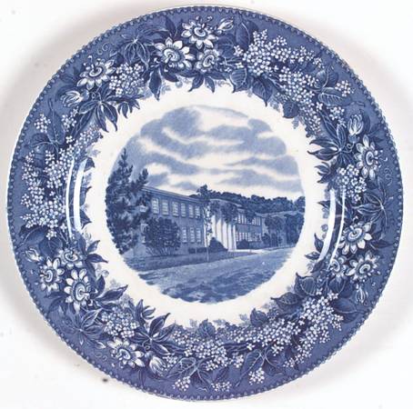 Denison University Blue Dinner Plate