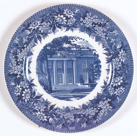 Denison University Blue Dinner Plate