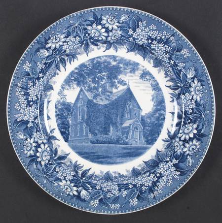 Denison University Blue Dinner Plate