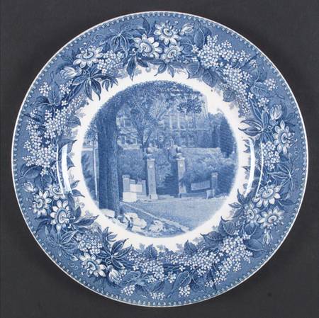Denison University Blue Dinner Plate