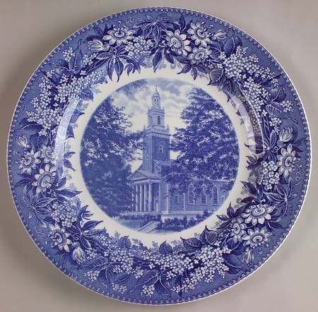 Denison University Blue Dinner Plate