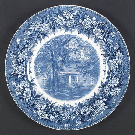 Denison University Blue Dinner Plate