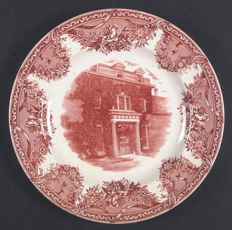 Salem College Pink Dinner Plate