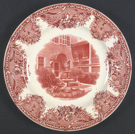 Salem College Pink Dinner Plate