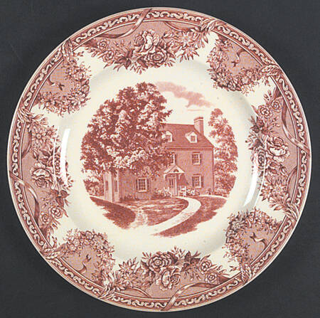 Salem College Pink Dinner Plate