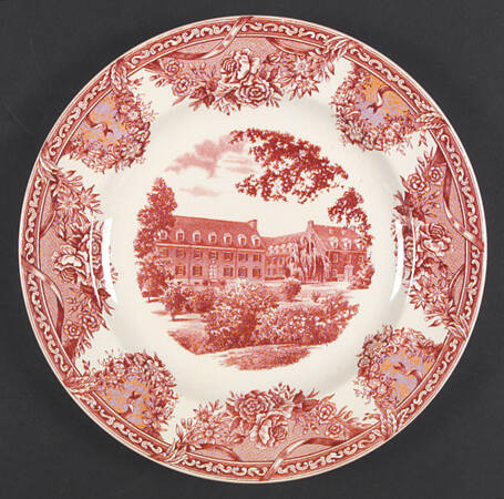 Salem College Pink Dinner Plate
