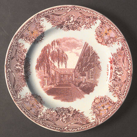 Salem College Pink Dinner Plate