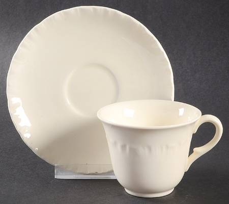 Shell Edge Flat Demitasse Cup & Saucer Set