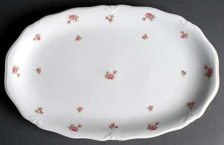 Rosette 15" Oval Serving Platter