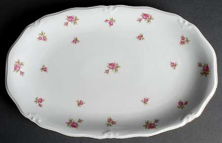 Rosette 12" Oval Serving Platter