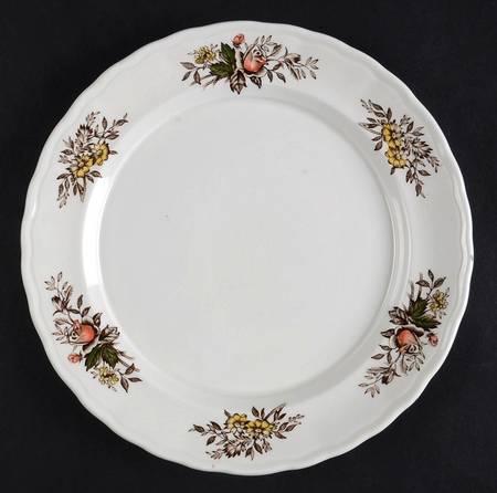 Rosedale Brown (No Rope Edge) Dessert/Pie Plate