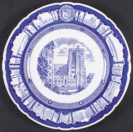 Cornell University Blue (Scallop) Dinner Plate