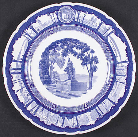 Cornell University Blue (Scallop) Dinner Plate