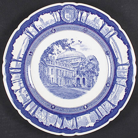 Cornell University Blue (Scallop) Dinner Plate