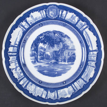 Cornell University Blue (Scallop) Dinner Plate