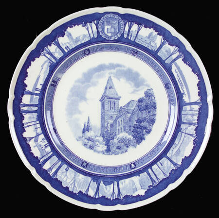 Cornell University Blue (Scallop) Dinner Plate