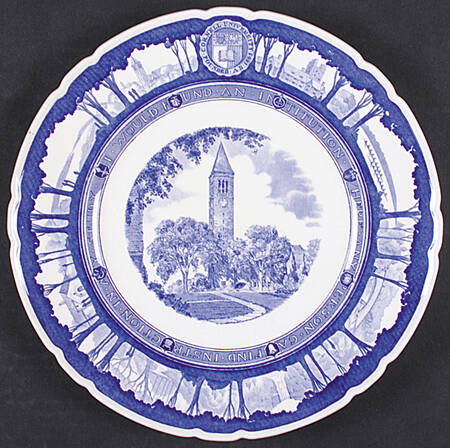 Cornell University Blue (Scallop) Dinner Plate