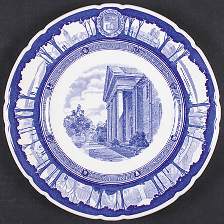 Cornell University Blue (Scallop) Dinner Plate