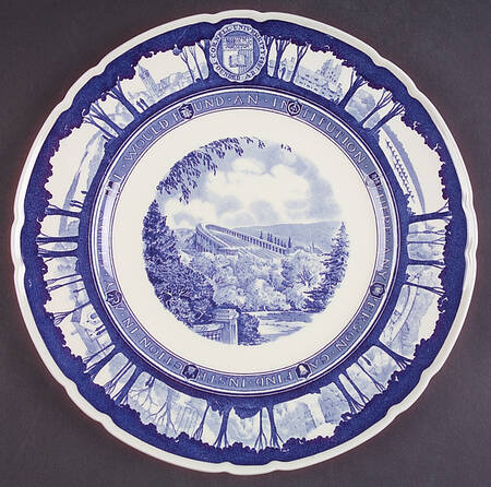 Cornell University Blue (Scallop) Dinner Plate