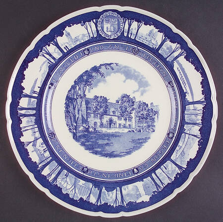 Cornell University Blue (Scallop) Dinner Plate