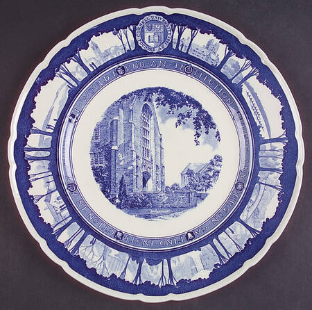 Cornell University Blue (Scallop) Dinner Plate