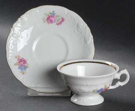 WAV11 Footed Demitasse Cup & Saucer Set