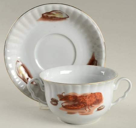 115 Flat Cream Soup Bowl & Saucer Set