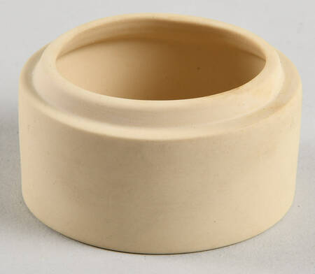 Taupe on Cane Jasperware 2" Mini Oval Box, No Lid