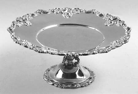 Baroque (Silverplate, Hollowware, Older) 11" Diameter Pedestal Cake Stand