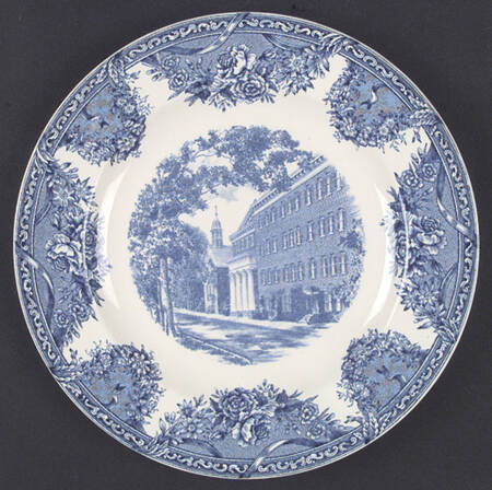 Salem College Blue Dinner Plate